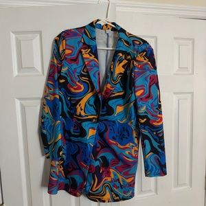 Graphic Print Blazer